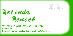 melinda menich business card